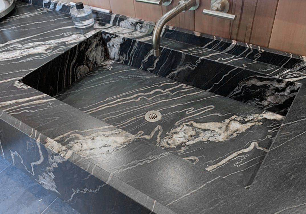 Unique Bathroom Slabs by Liberty Stone Fabricators